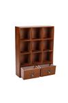 Living and Home Retro Cube Wooden Organizer Box with Drawer thumbnail 5