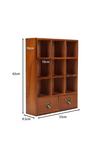 Living and Home Retro Cube Wooden Organizer Box with Drawer thumbnail 6