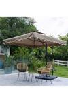 Living and Home Double Top Garden Cantilever Parasol with Square Base thumbnail 1
