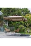 Living and Home Double Top Garden Cantilever Parasol with Square Base thumbnail 2