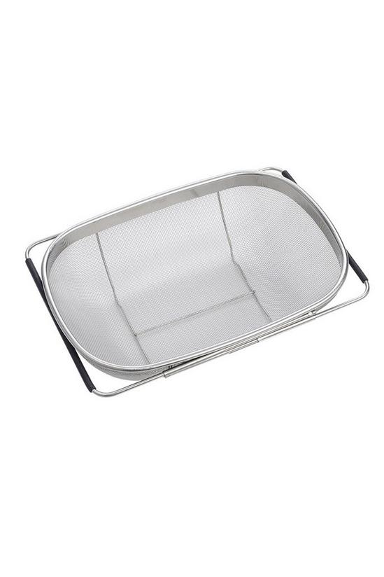 Living and Home Expandable Over the Sink Colander Stainless Steel 4