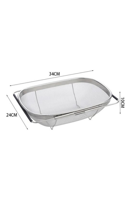 Living and Home Expandable Over the Sink Colander Stainless Steel 6