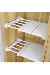 Living and Home Multiuse Scalable Wardrobe Storage Organizer Shelf Extendable Divider Rack thumbnail 1