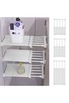 Living and Home Multiuse Scalable Wardrobe Storage Organizer Shelf Extendable Divider Rack thumbnail 2