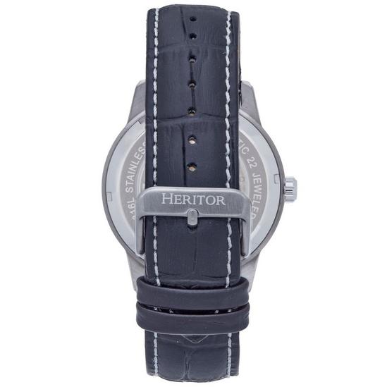 Heritor Automatic Heritor Automatic Davies Semi-Skeleton Leather-Band Watch - Silver/White 2