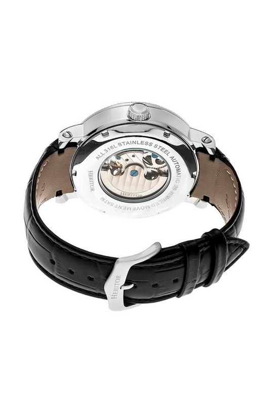 Heritor Automatic Aries Skeleton Leather-Band Watch 2