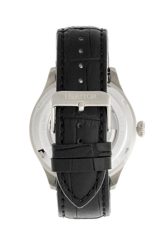 Heritor Automatic Gregory Semi-Skeleton Leather-Band Watch 2