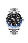 STÜHRLING Original Meridian GMT Quartz 42mm Diver With Stainless Steel Deployant Buckle thumbnail 1