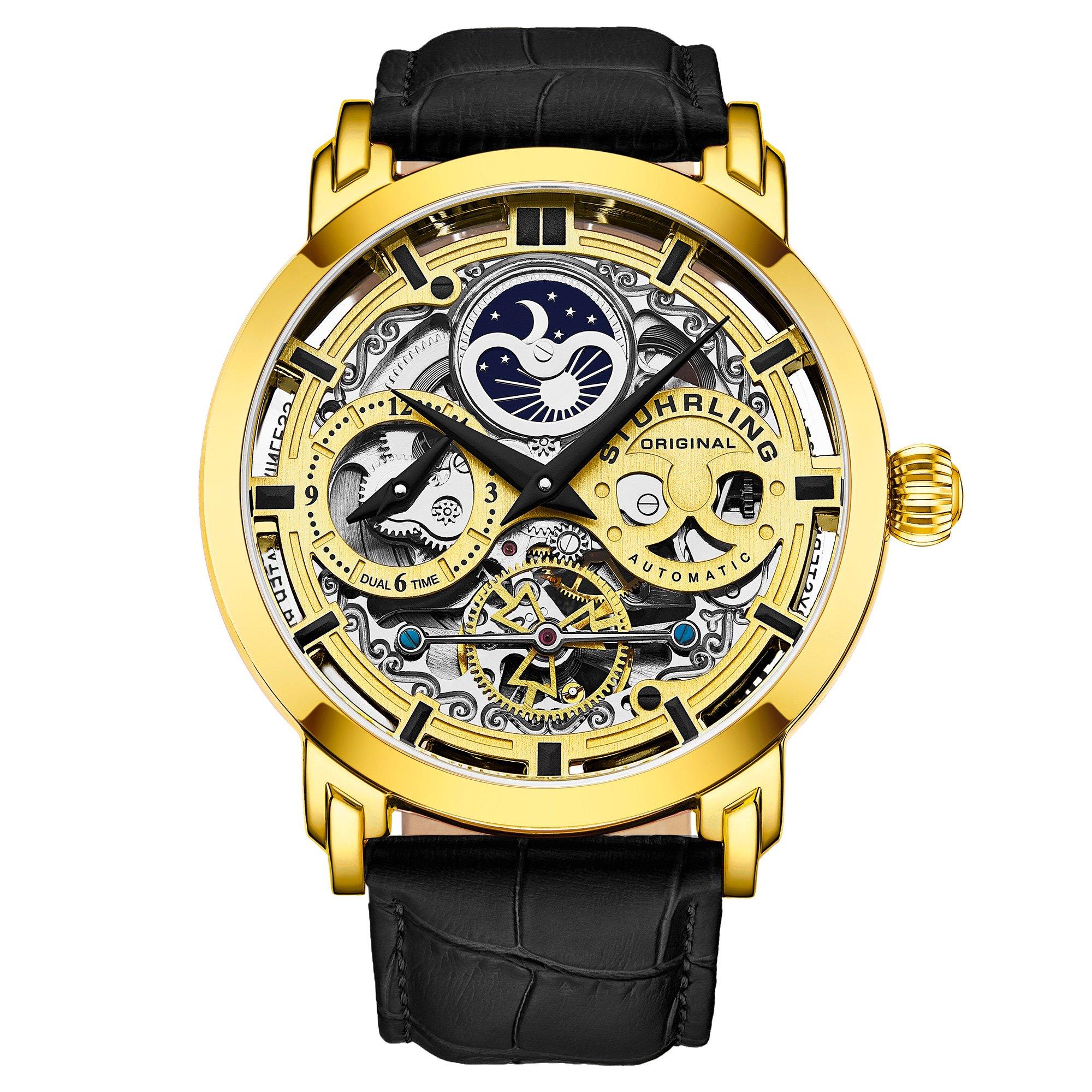 Watches | Anatol 3924 Automatic 47mm Skeleton Watch Dual Time 