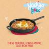 Prestige Nadiya Hussain by Prestige Cast Iron Skillet Frying Pan, Induction, Pouring Lips, Oven Safe, 25 cm thumbnail 2