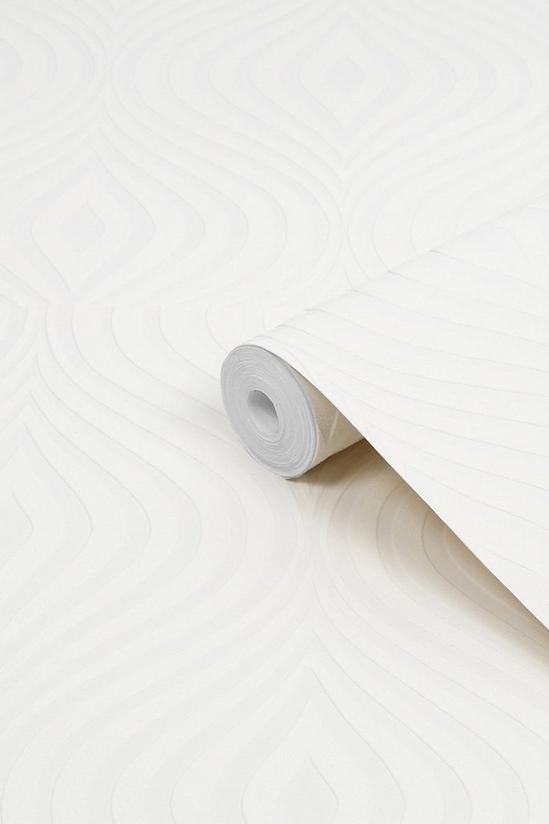 Superfresco Paintable Paintable Pure Geometric White Heavy Duty Wallpaper 3