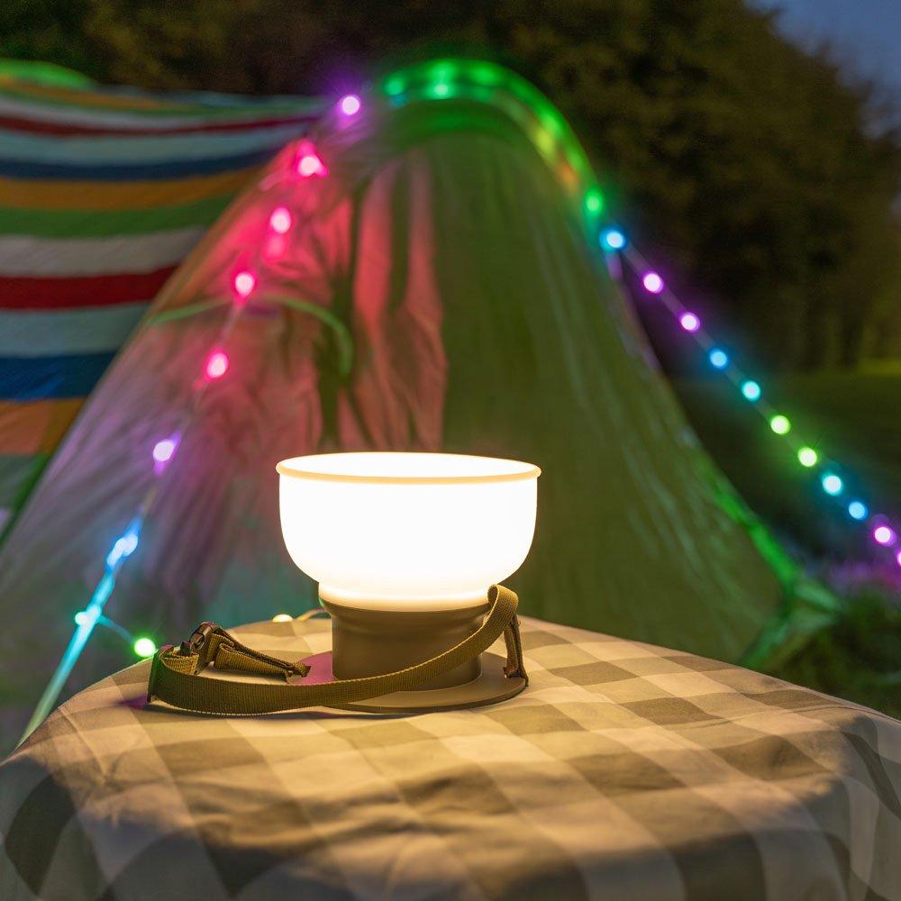 Lighting, Multi-Purpose Camping Festival Solar Hanging Light with RGB  String Lights