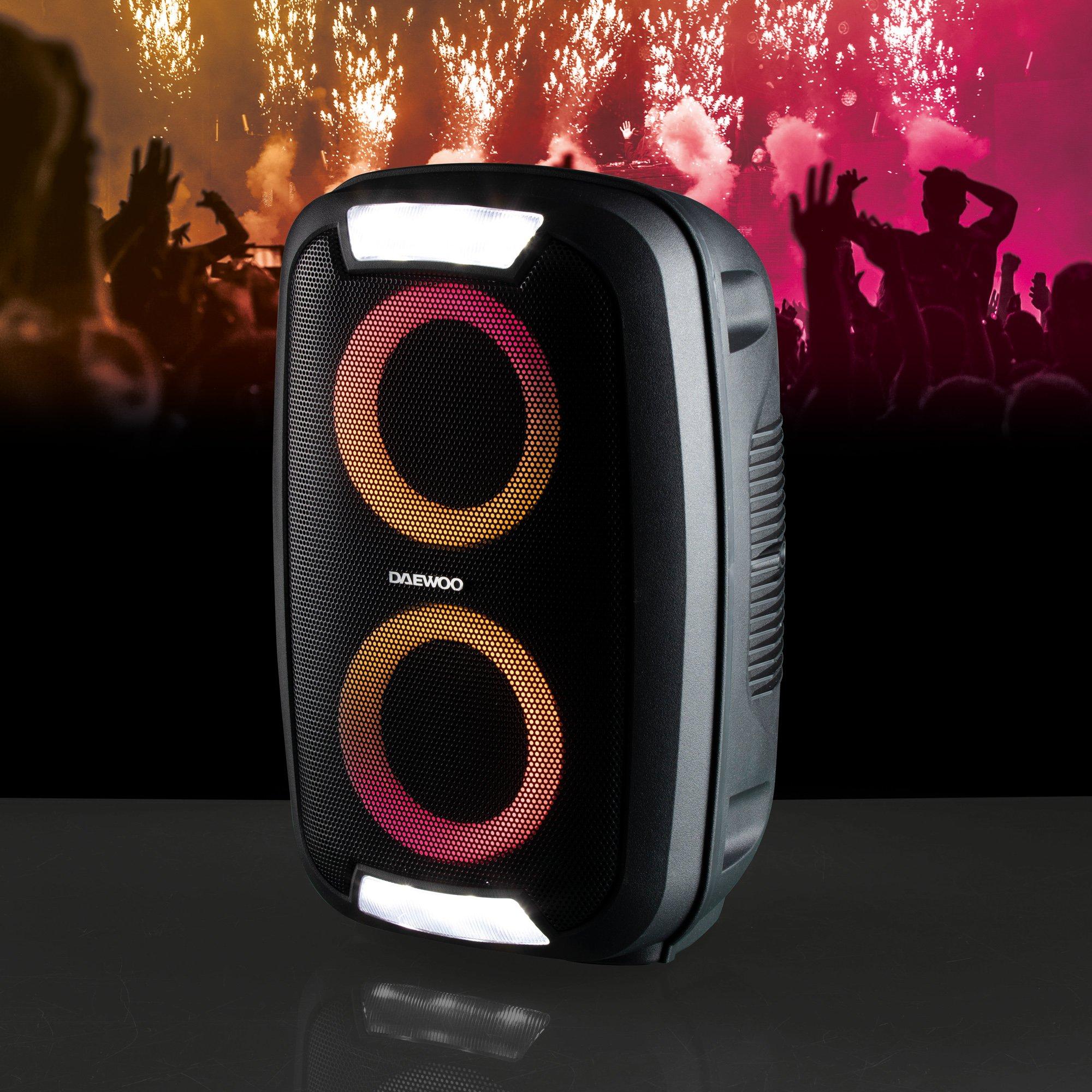 Daewoo bluetooth store subwoofer party speaker