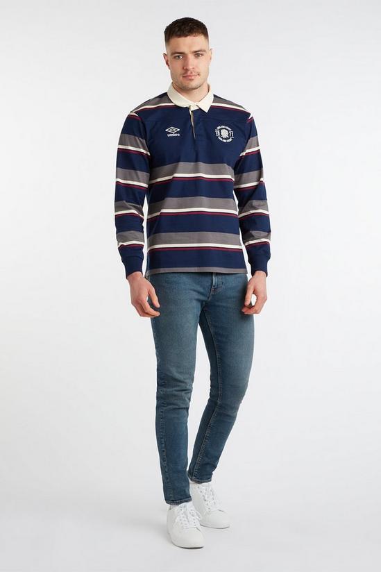 Umbro RFU Colour Block Striped Rugby LS Shirt 5