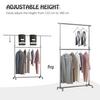 HOMCOM Heavy Duty Adjustable Clothes Hanger Storage Clots Rail Garments Shelf thumbnail 5