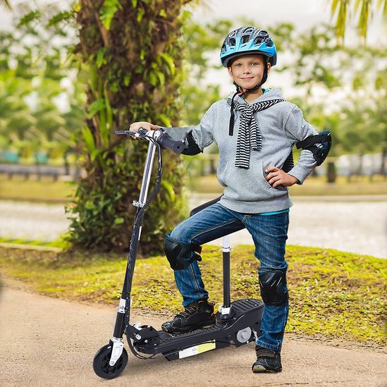 HOMCOM NEW 120W Ride on Electric Powered Scooters Adjustable Motor Bike for Kids 2