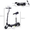 HOMCOM NEW 120W Ride on Electric Powered Scooters Adjustable Motor Bike for Kids thumbnail 5