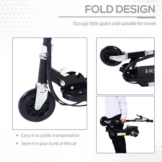 HOMCOM NEW 120W Ride on Electric Powered Scooters Adjustable Motor Bike for Kids 6