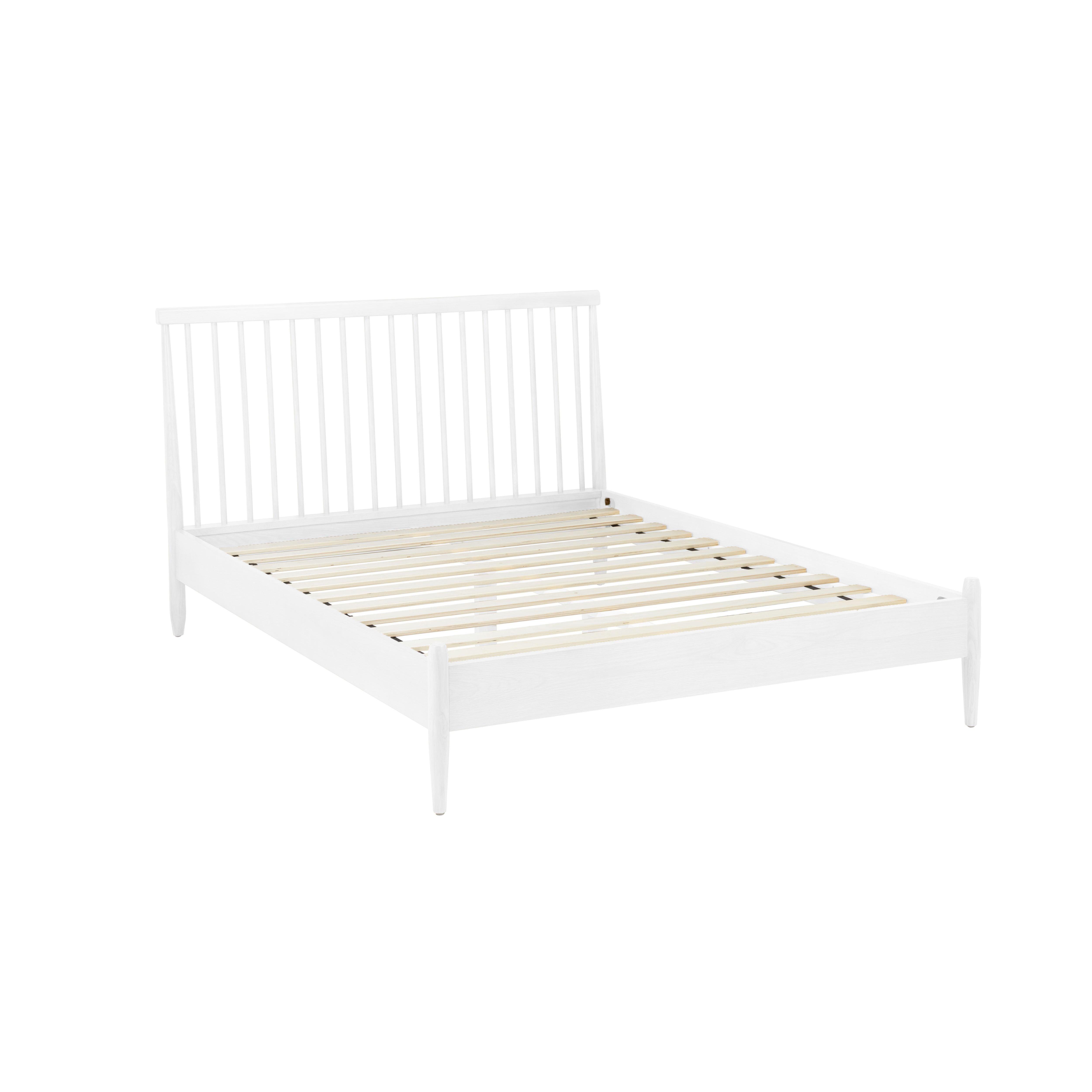 Beds | White King Size Bed Frame Oak Birlea Malmo 5FT Bedstead Scandia ...