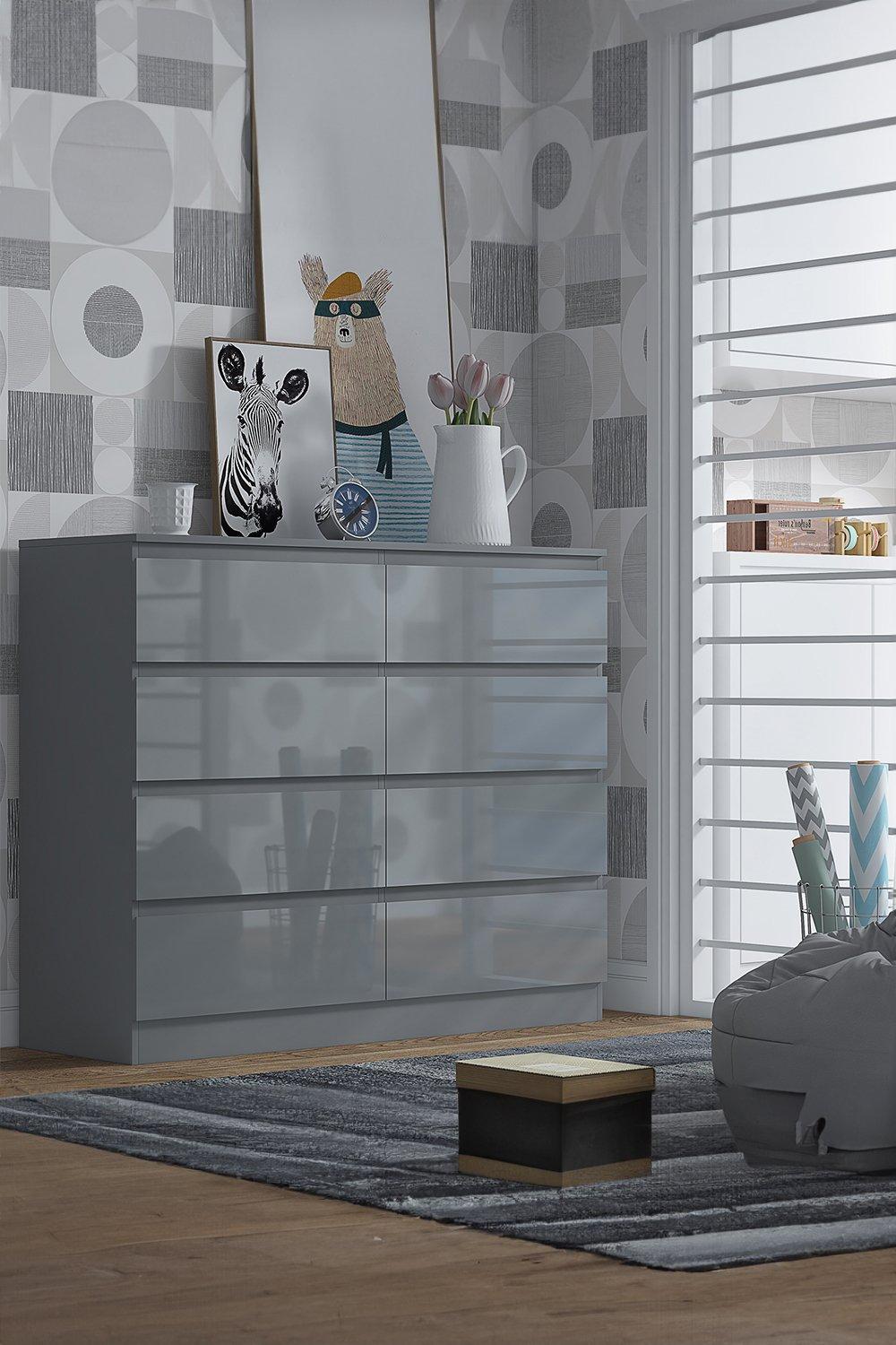 Argos grey 2024 gloss drawers