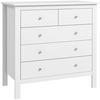 HOMCOM Chest of Drawers 5 Drawer Dresser for Bedroom Storage Cabinet thumbnail 1