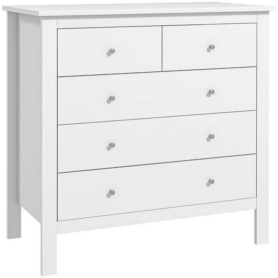HOMCOM Chest of Drawers 5 Drawer Dresser for Bedroom Storage Cabinet 1