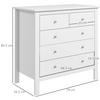 HOMCOM Chest of Drawers 5 Drawer Dresser for Bedroom Storage Cabinet thumbnail 4