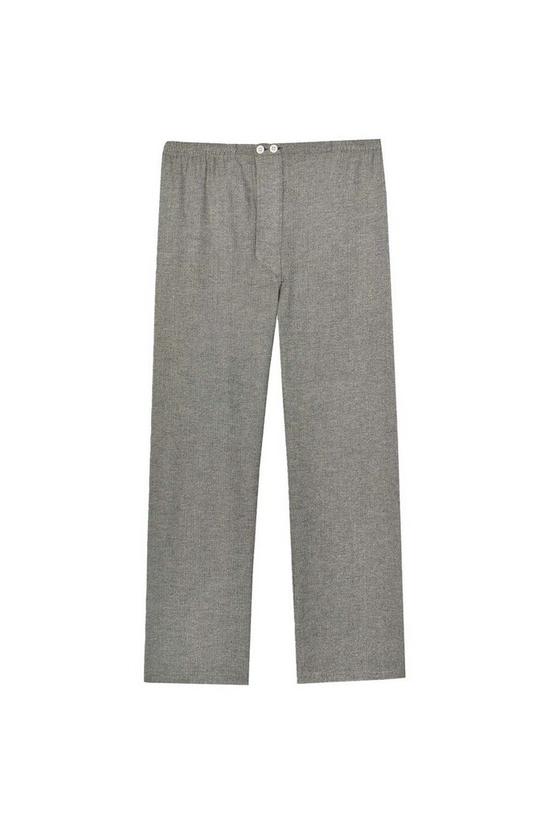Nightwear, 'Whitby Jet' Herringbone Brushed Cotton Pyjama Set