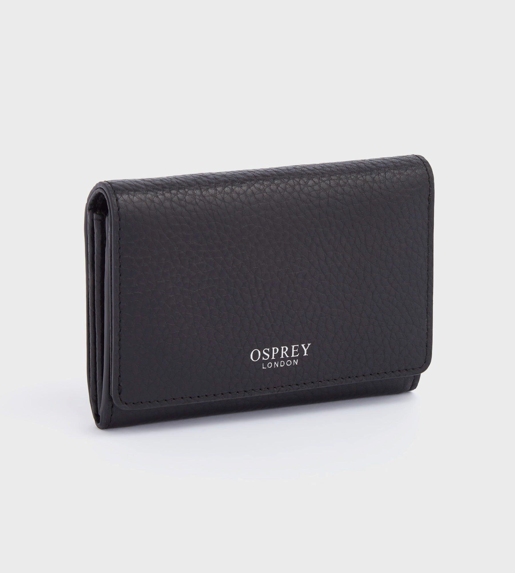 OSPREY LONDON Black Leather Purse, Women's Fashion, Bags & Wallets, Purses  & Pouches on Carousell