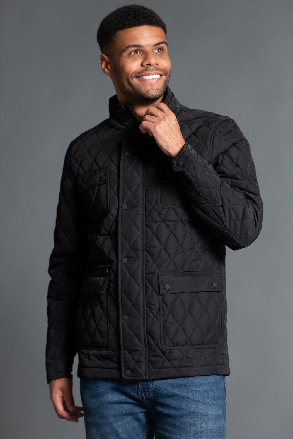 Mowntan quilted clearance funnel neck jacket