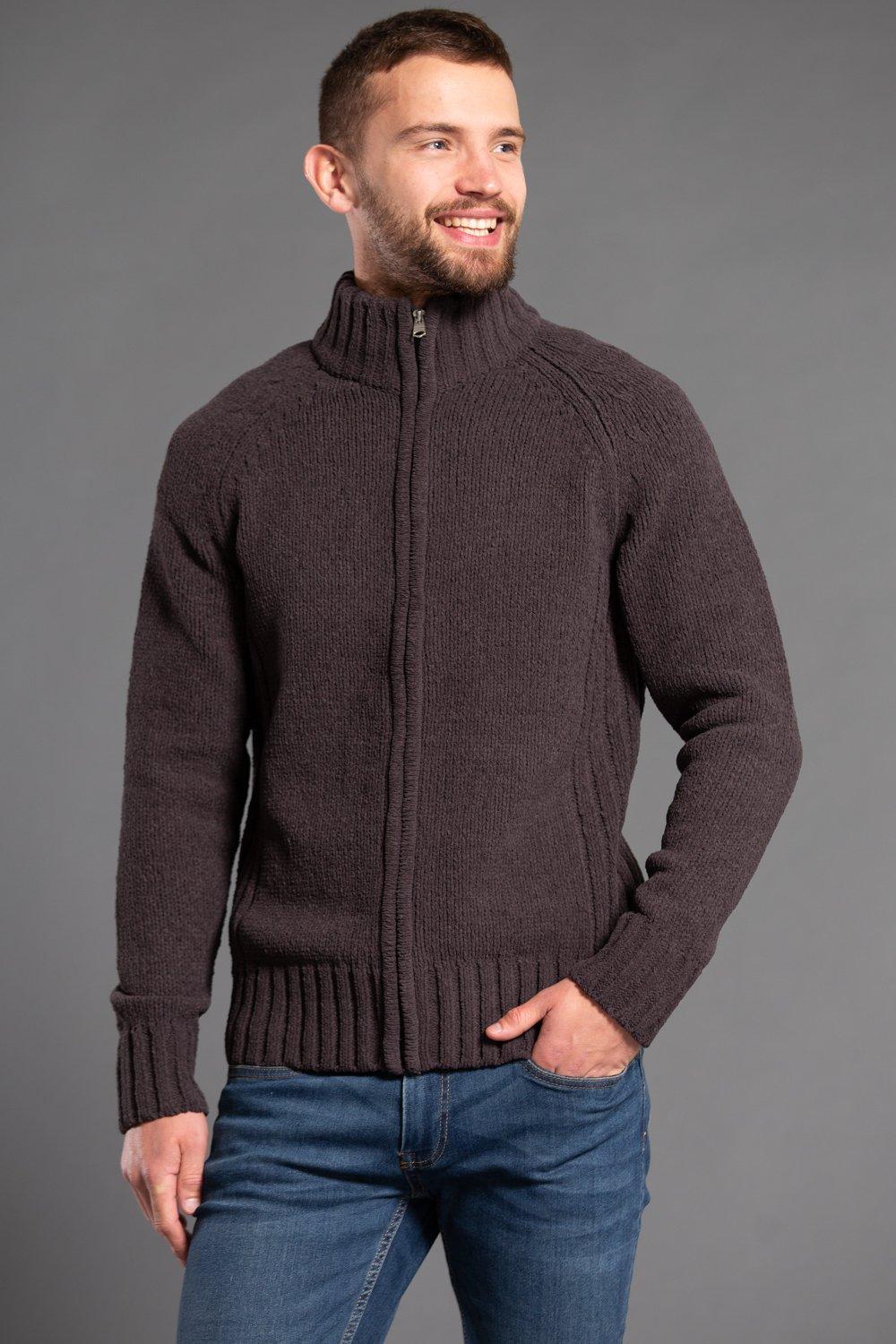 Jumpers & Cardigans | Zip-Through Funnel Neck Cardigan | Kensington ...