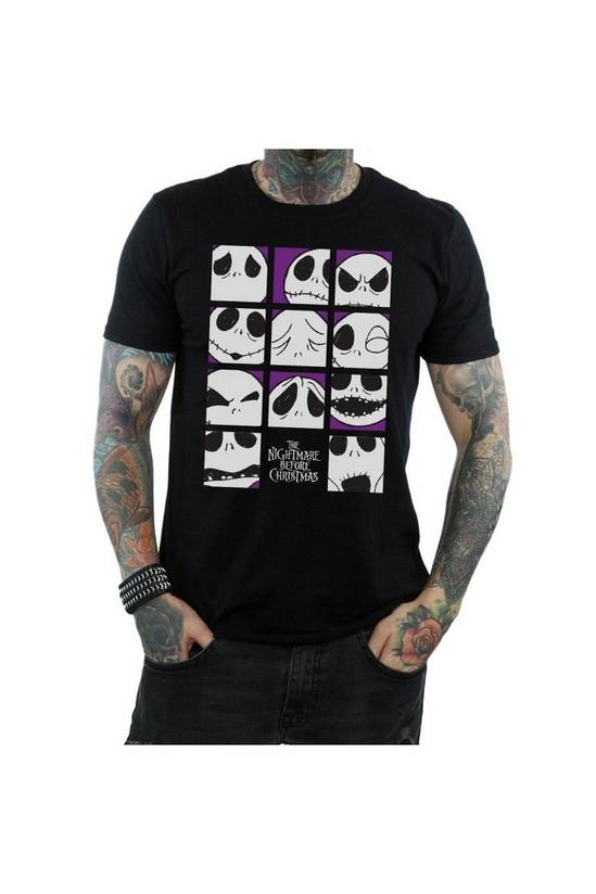 Disney Nightmare Before Christmas Many Faces Of Jack Squares T-Shirt 3