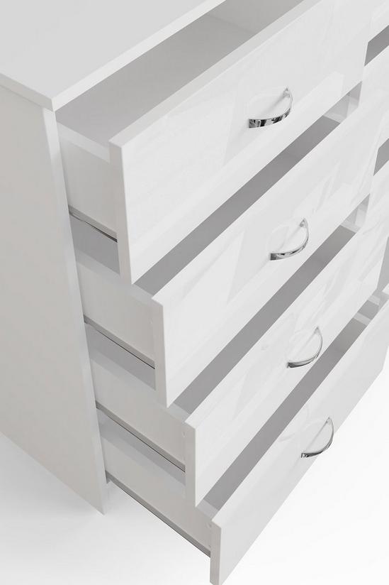 FWStyle High Gloss White 8 Drawer Chest Of Drawers 4