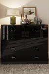FWStyle High Gloss Black 8 Drawer Chest Of Drawers thumbnail 2