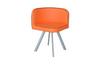 KOSY KOALA Dining Table And 4 Faux Leather Chairs Space Saver Black And Orange Kitchen Set thumbnail 3