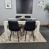 KOSY KOALA Dining Table Set Of 4 Wooden Kitchen Table and 4 Tufted Velvet Chairs thumbnail 1