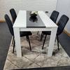 KOSY KOALA Dining Table Set Of 4 Wooden Kitchen Table and 4 Tufted Velvet Chairs thumbnail 4