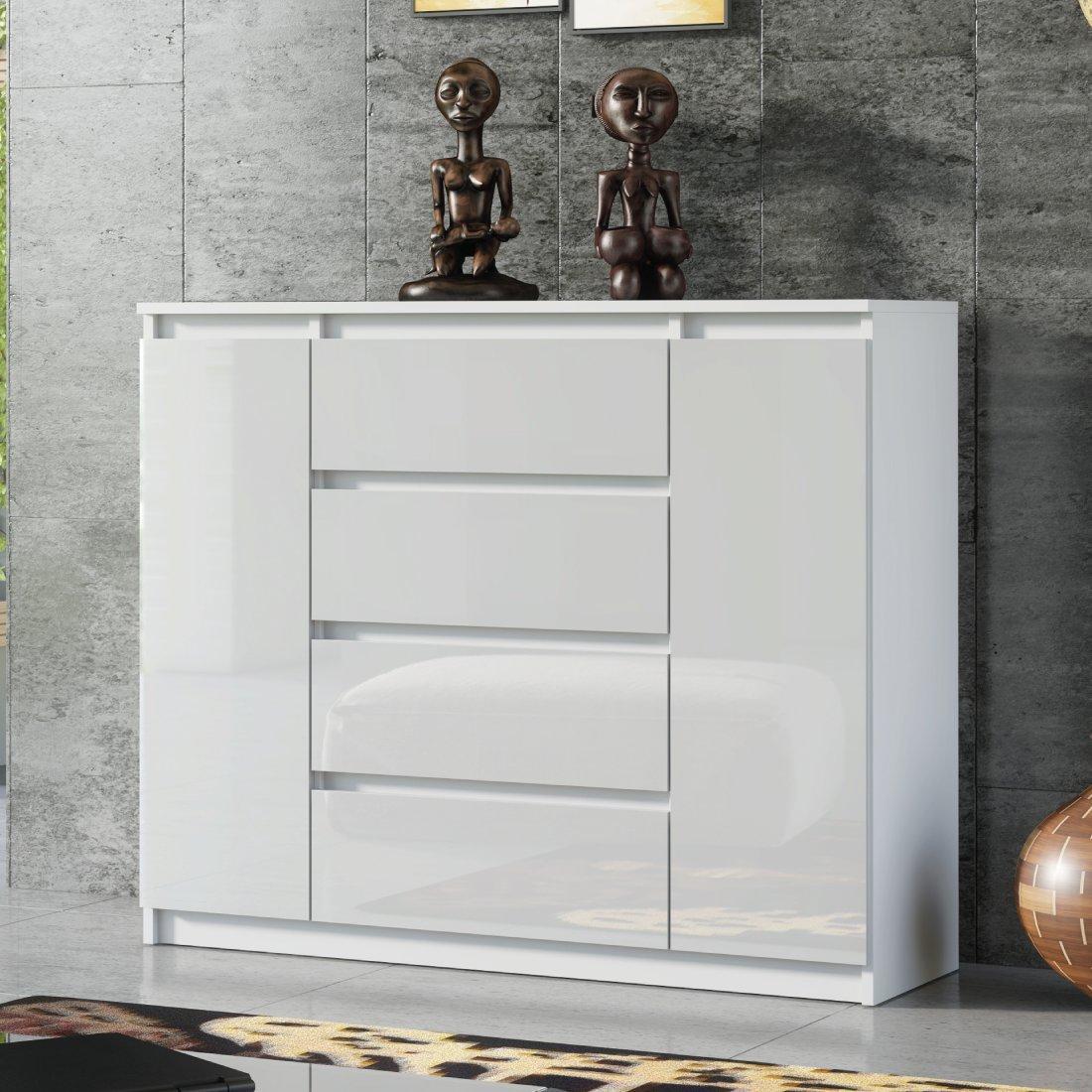 Chest of Drawers Chest Of Drawers Bedroom White Gloss 4