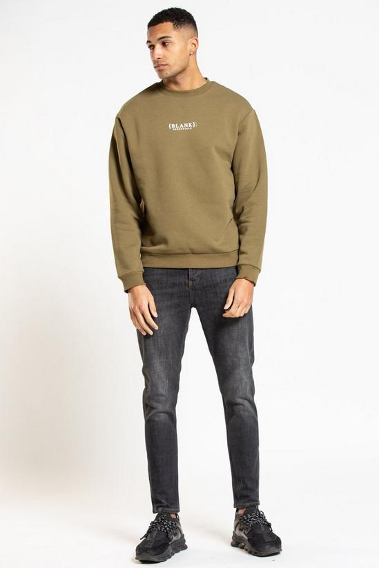 Blank Essentials Cotton Blend Crew Neck Long Sleeve Sweatshirt 3