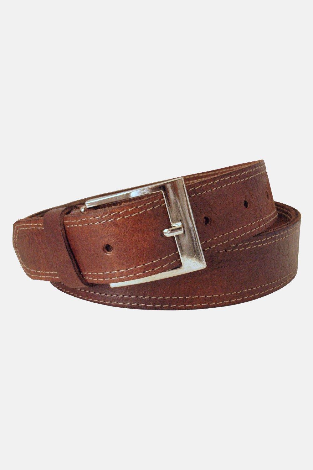 Belts Men s Stitched Genuine Leather Belt Berber Leather