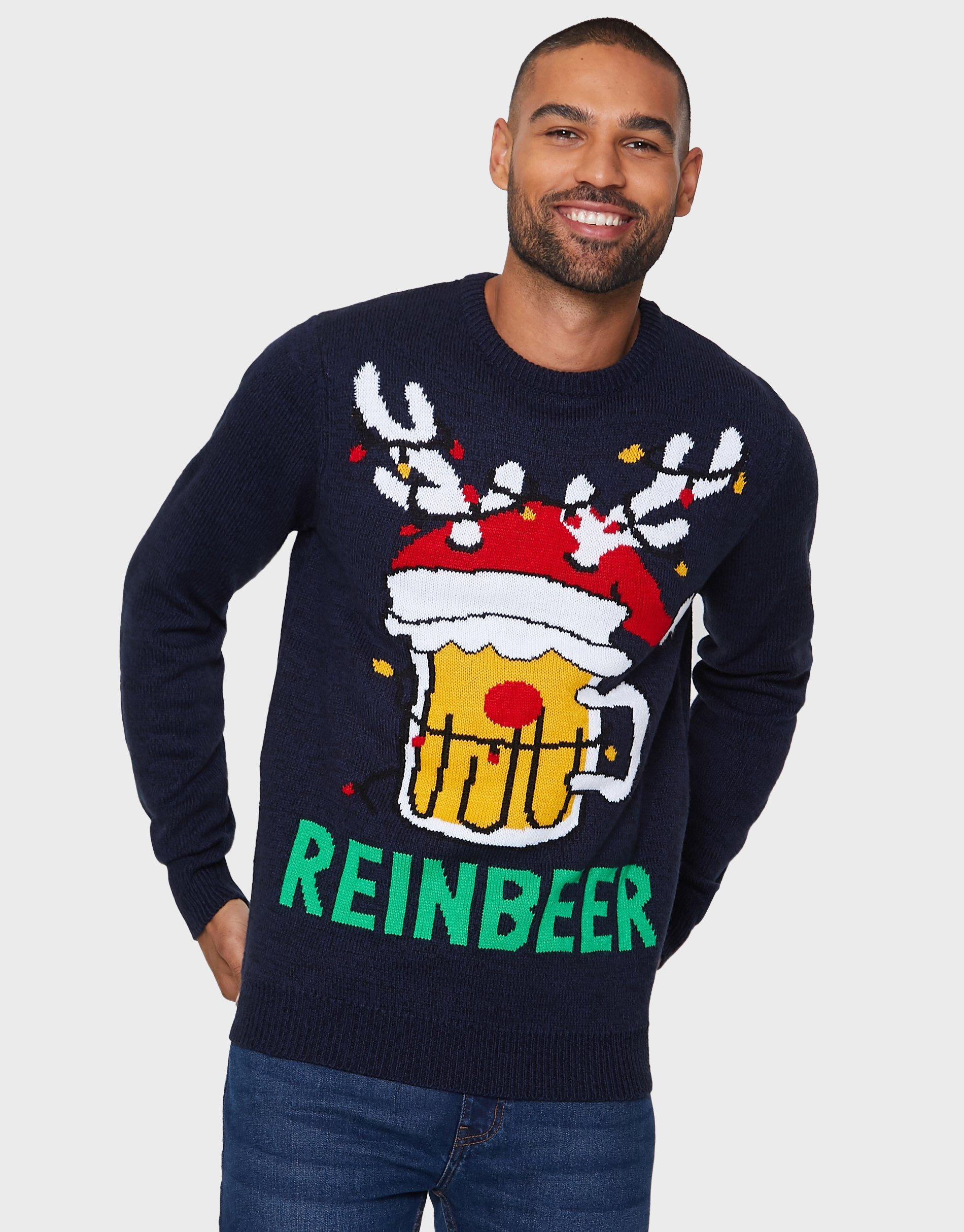 Jumpers & Cardigans | 'Antler Beers' Festive Jumper | Threadbare