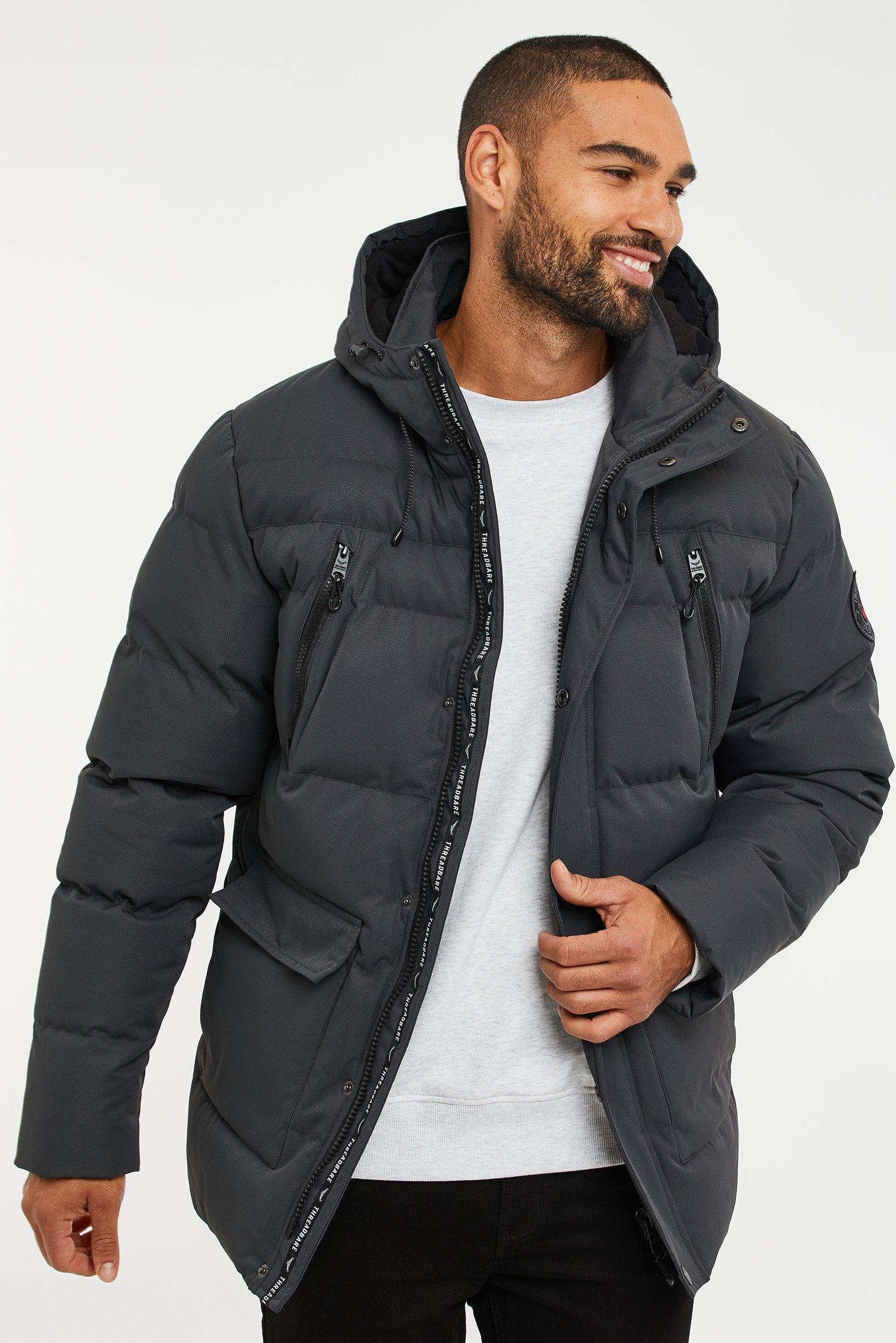 Jackets & Coats | 'Jackton' Showerproof Hooded Padded Jacket | Threadbare