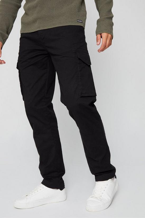Trousers | 'Drill' Cotton Cargo Trousers With Stretch | Threadbare