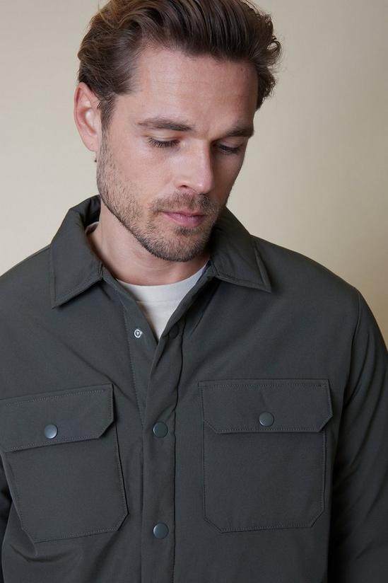 Threadbare 'Merci' Button Up Lightweight Padded Overshirt Shacket 4
