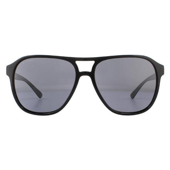 Bvlgari Aviator Black Grey Polarized Sunglasses 1
