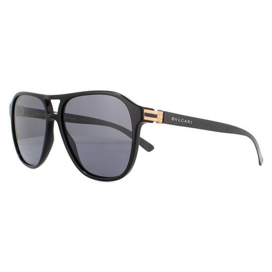 Bvlgari Aviator Black Grey Polarized Sunglasses 2