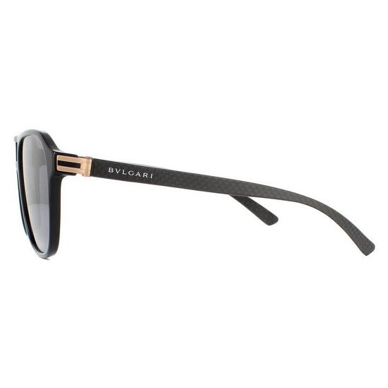 Bvlgari Aviator Black Grey Polarized Sunglasses 3