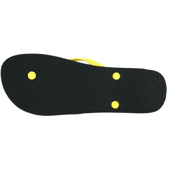 Philipp Plein Brand Logo Black Yellow Flip Flops 4