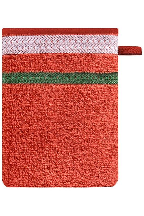 United Colors of Benetton United Colors Bath Towels with Shower Gloves 100% Cotton Set of 4 Red 3