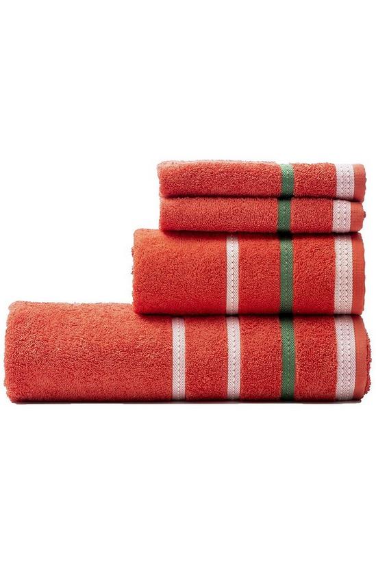 United Colors of Benetton United Colors Bath Towels with Shower Gloves 100% Cotton Set of 4 Red 4